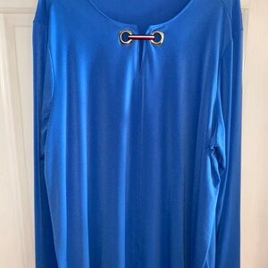 Tommy Hilfiger Elegant Blue Long Sleeve women’s Top. Size 1X